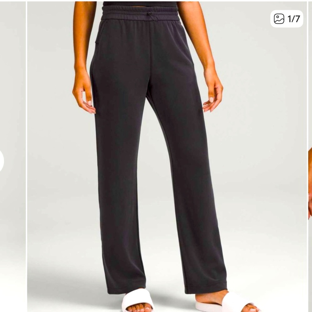 lululemon athletica soft stream Black Wide-Leg Track Pants